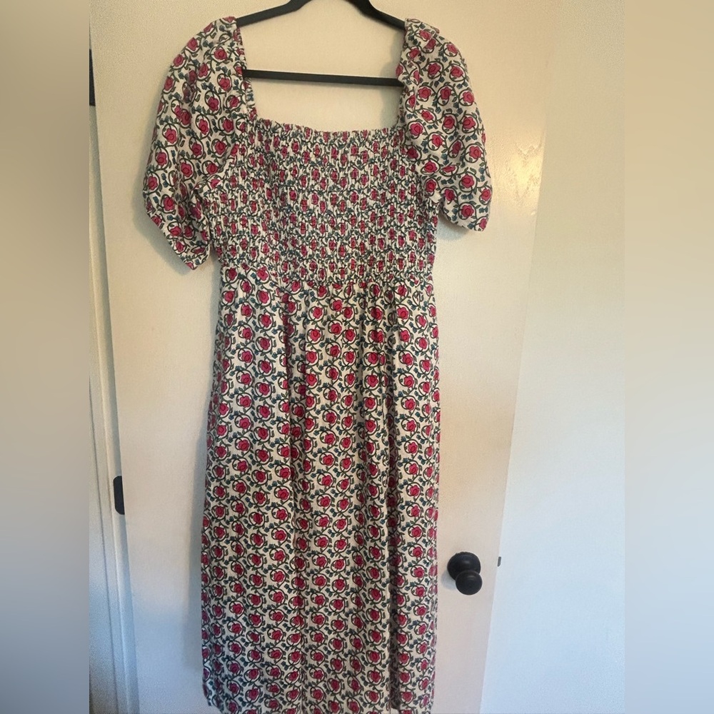 Boden Multicolor Floral Smocked Dress